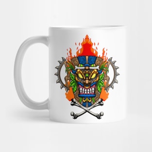 Tiki Mask Illustration 08 Mug